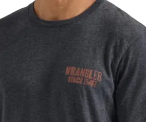 112350075- Wrangler SS Tee-Black Heather