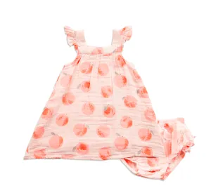 Angel Dear Muslin Sundress & Bloomer--Peachy