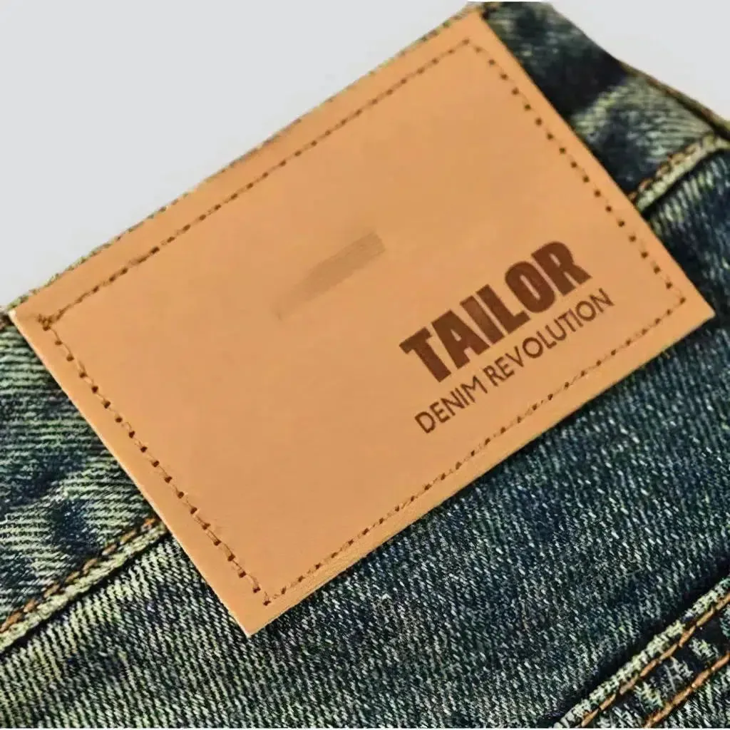 Baggy men's distressed jeans