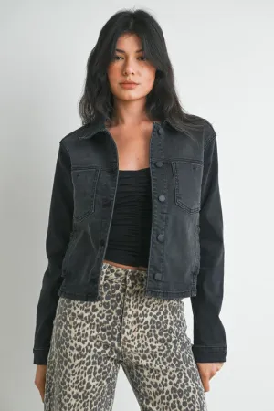 BLACK WASH DENIM JACKET