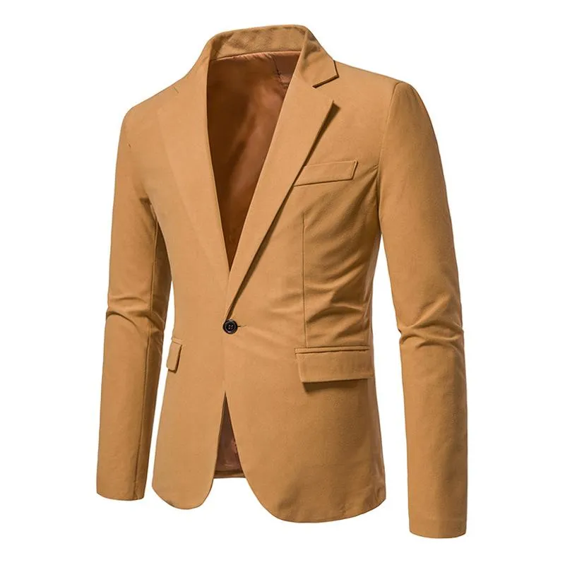 Blazer en daim vintage à un bouton