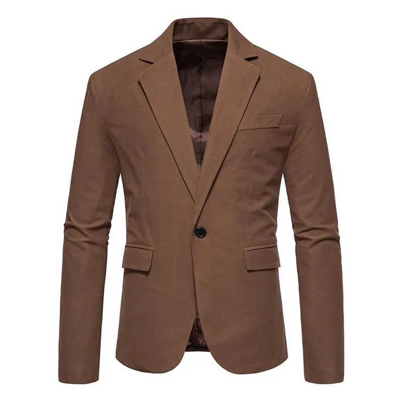 Blazer en daim vintage à un bouton