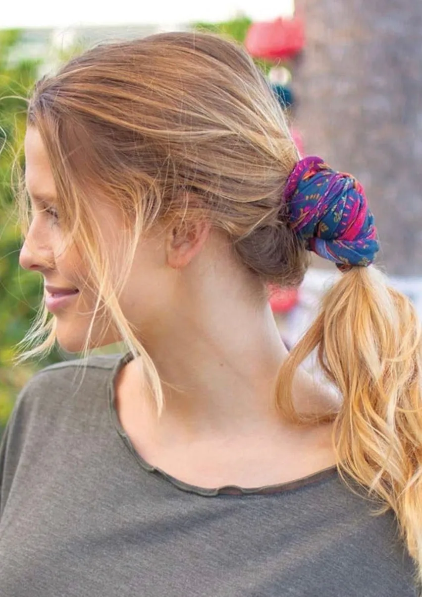 Boho Bandeau - Navy Red Floral
