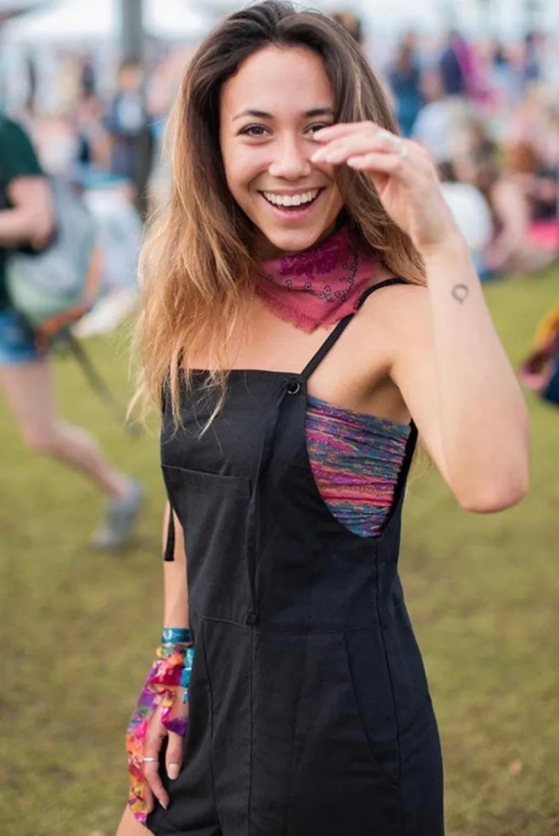 Boho Bandeau - Navy Red Floral
