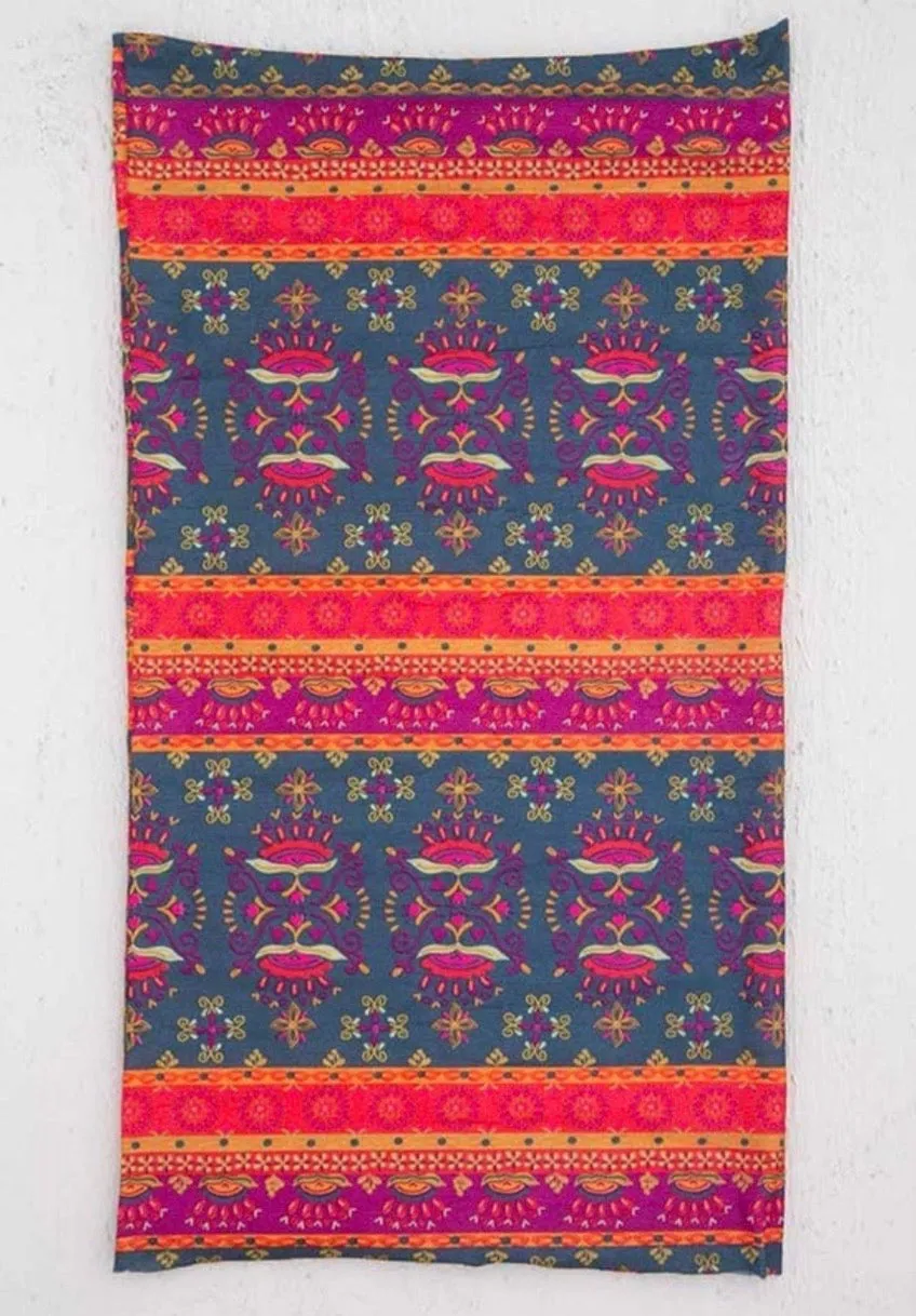 Boho Bandeau - Navy Red Floral