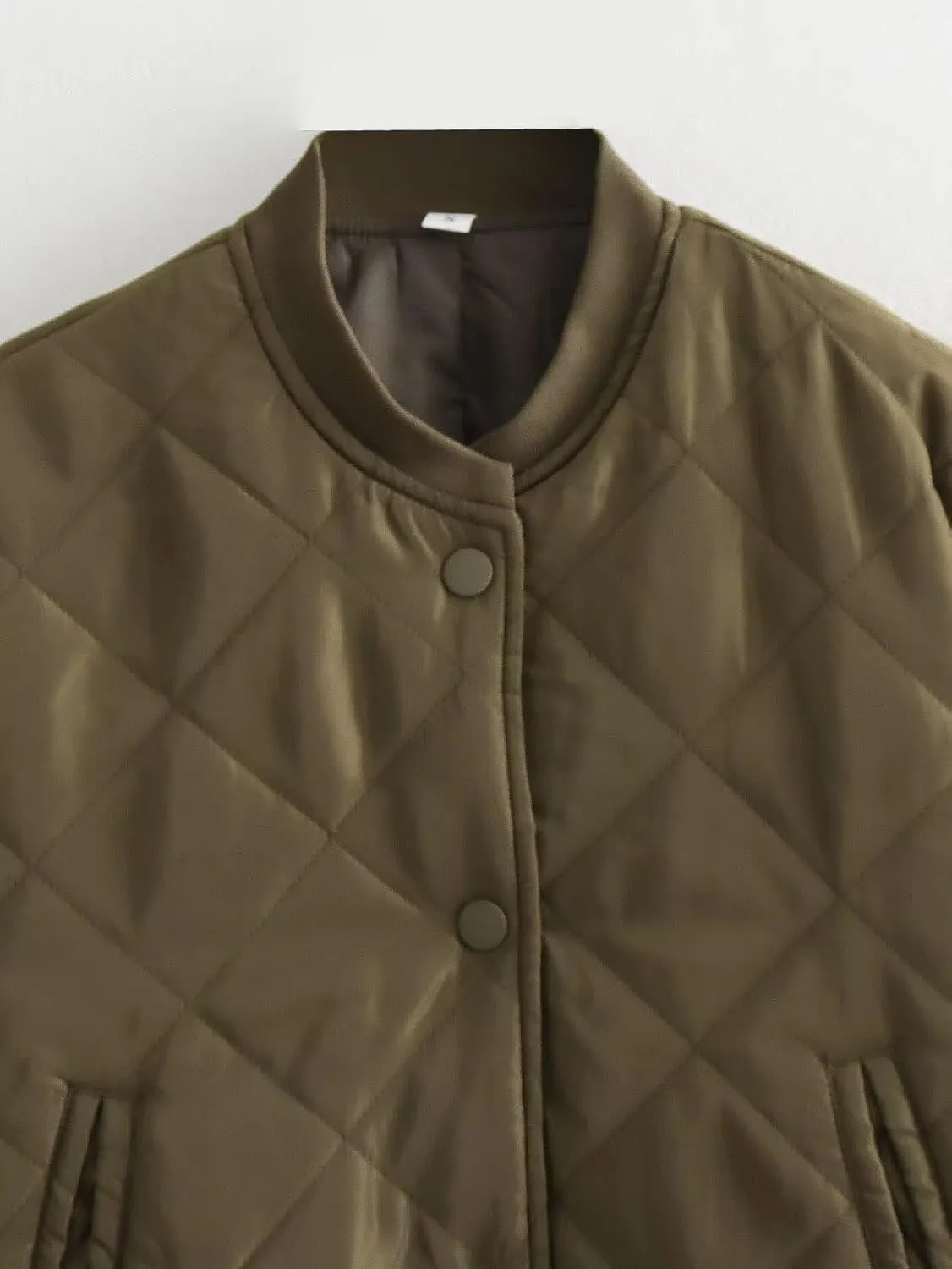 Bomber Jacket Women Dolman Quilted Jackets Lightweight Fall Clothes Casual Coat Button Down Outwear Windbreaker Pocket