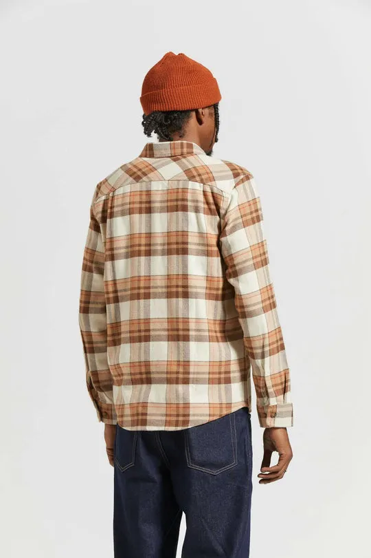Brixton Bowery L/S Flannel - WHITECAP/PINECONE BROWN/BURRO BROWN