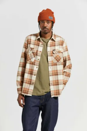 Brixton Bowery L/S Flannel - WHITECAP/PINECONE BROWN/BURRO BROWN