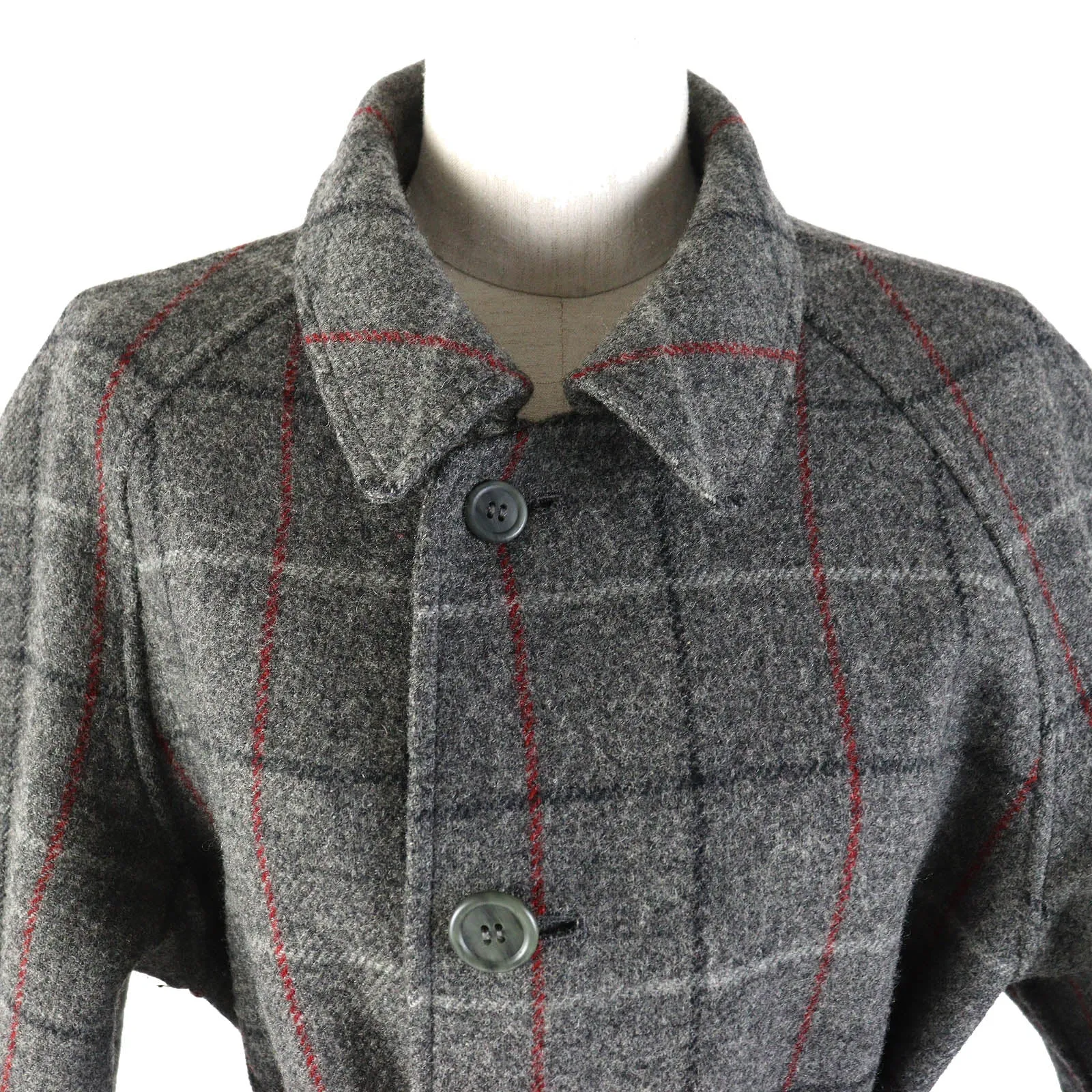 Burberry Wool Reversible Long Coat Gray Women