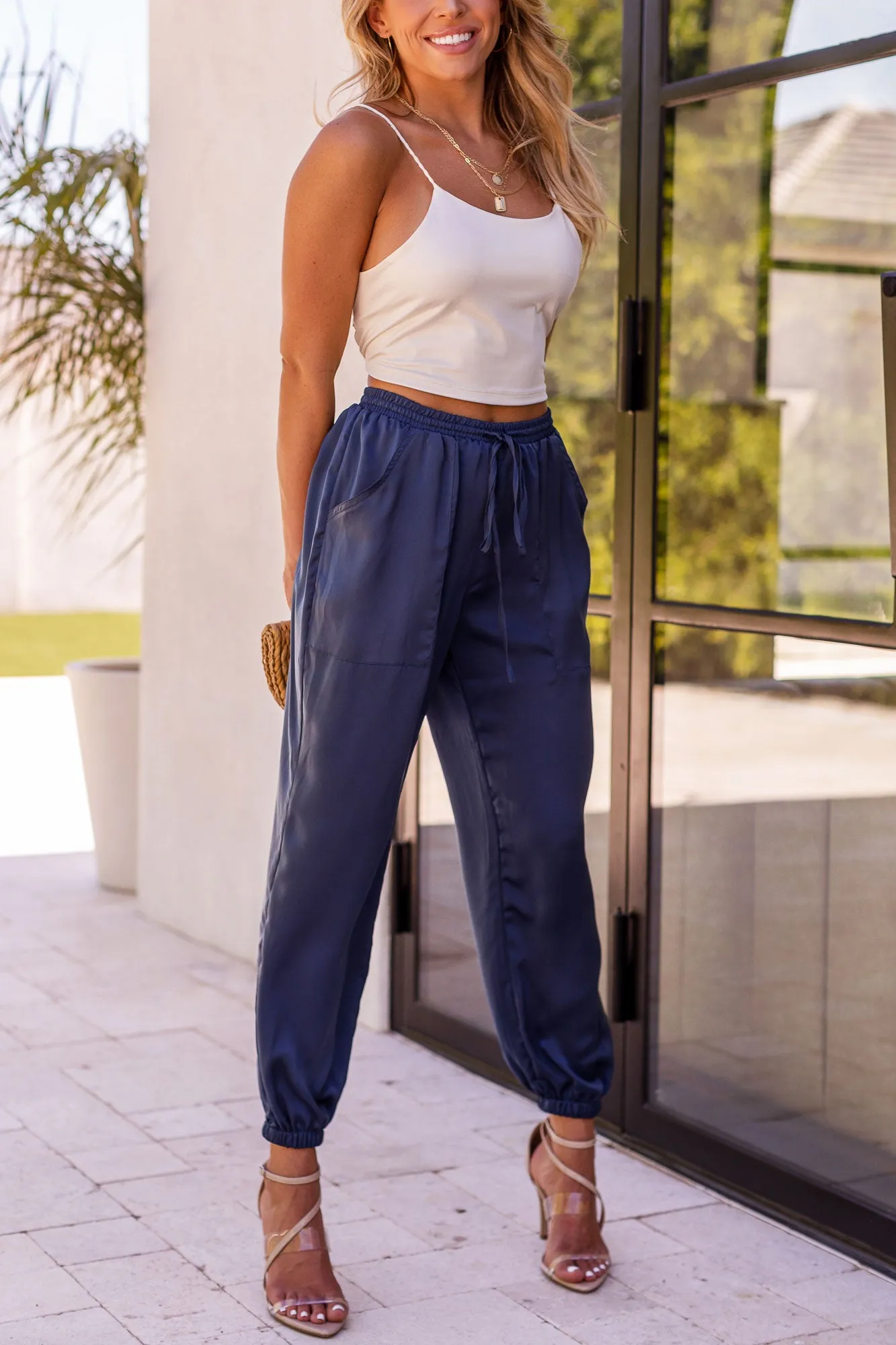 Calling My Name Ivory Lace-Up Top