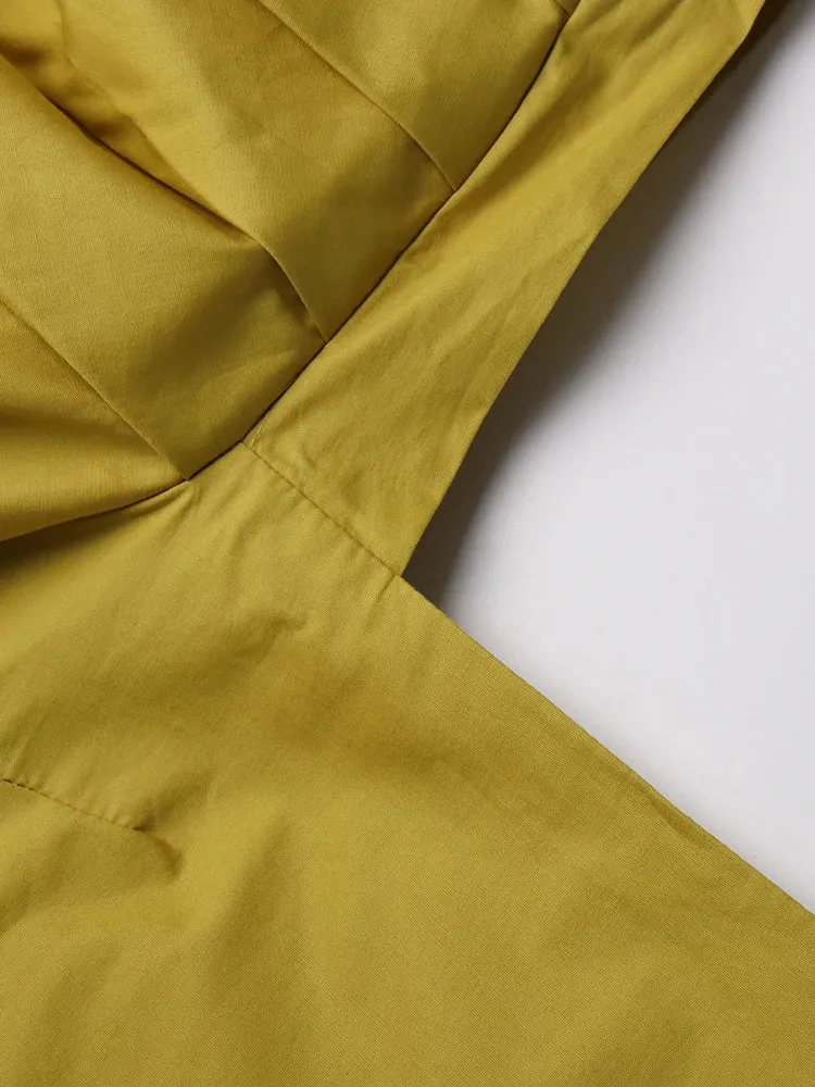 Casual Loose Shirt For Women Square Collar Puff Sleeve Solid Minimalist Blouses Female Summer Clothing Style