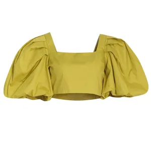 Casual Loose Shirt For Women Square Collar Puff Sleeve Solid Minimalist Blouses Female Summer Clothing Style