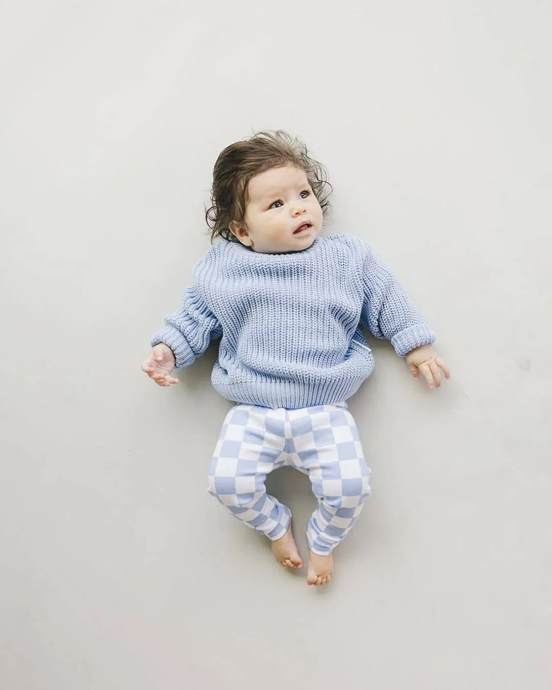 Checkered Leggings in Blue