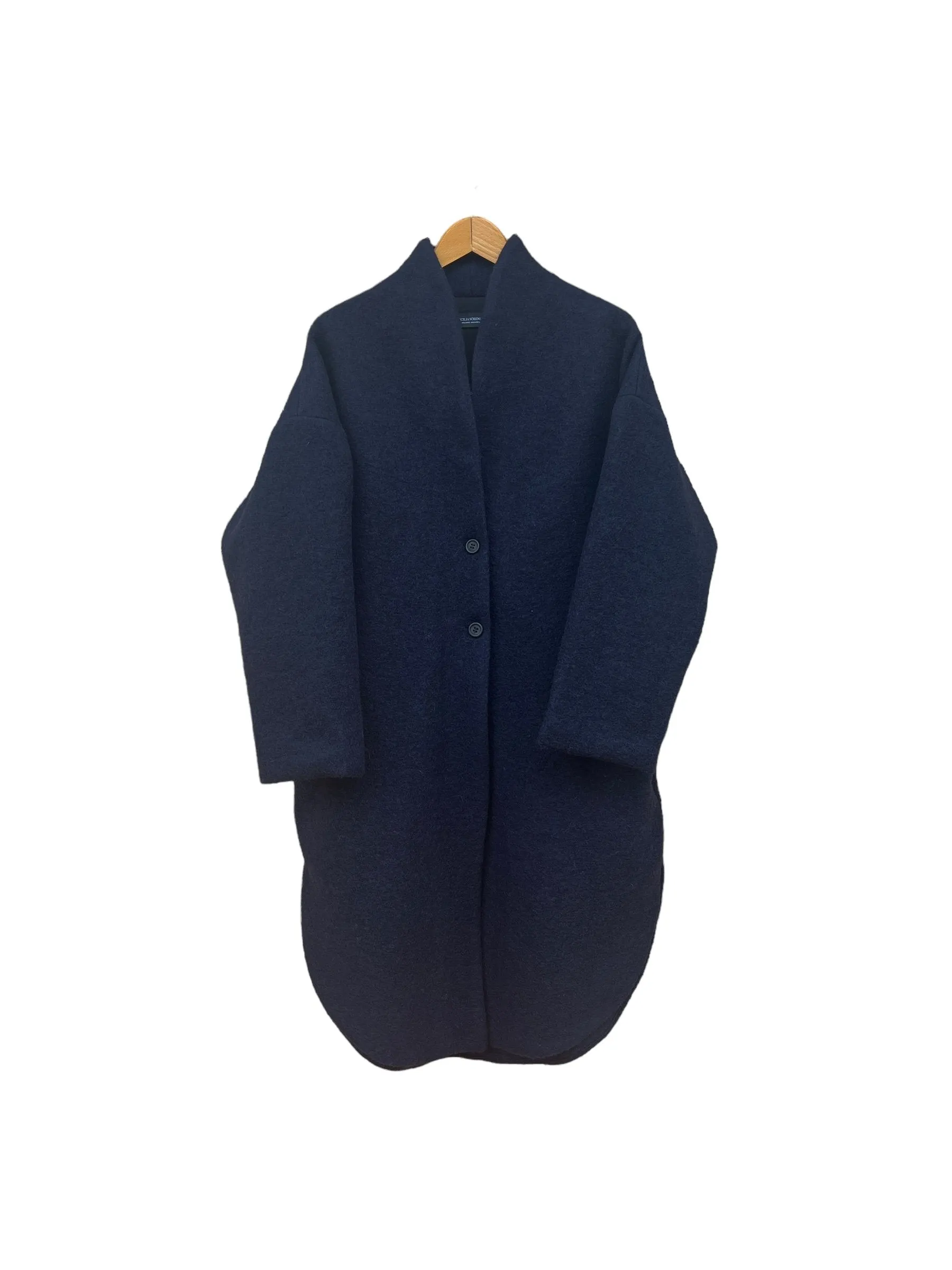 Cigala Coat Blue Organic Wool
