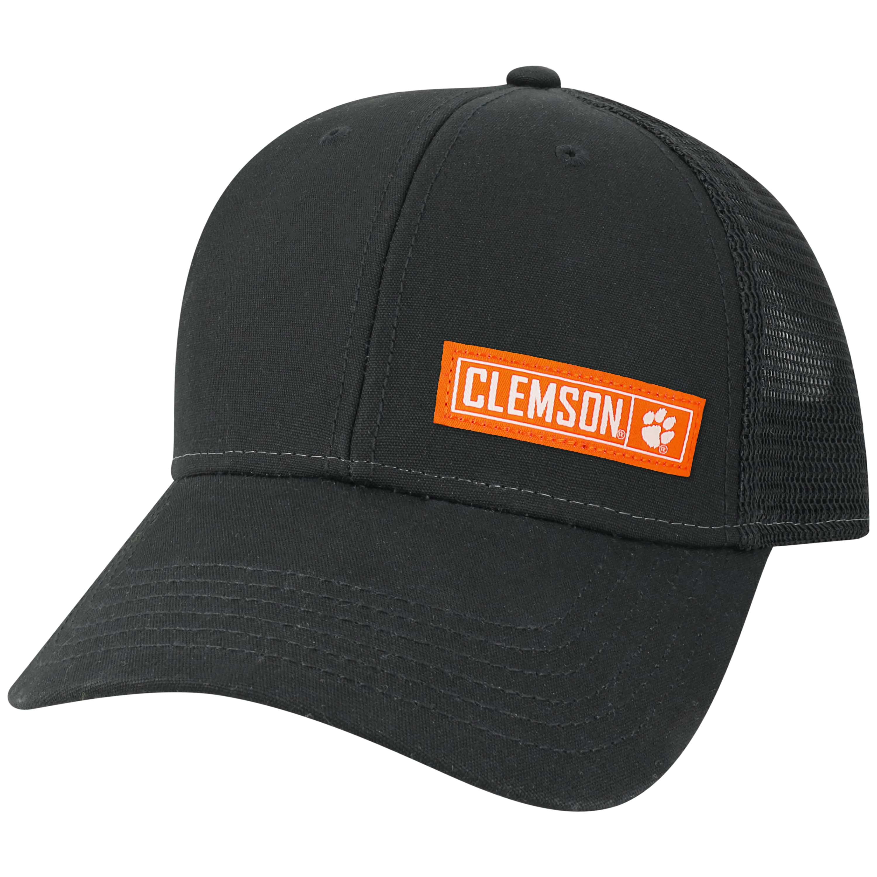 Clemson Black Trucker Lo-Pro Snapback