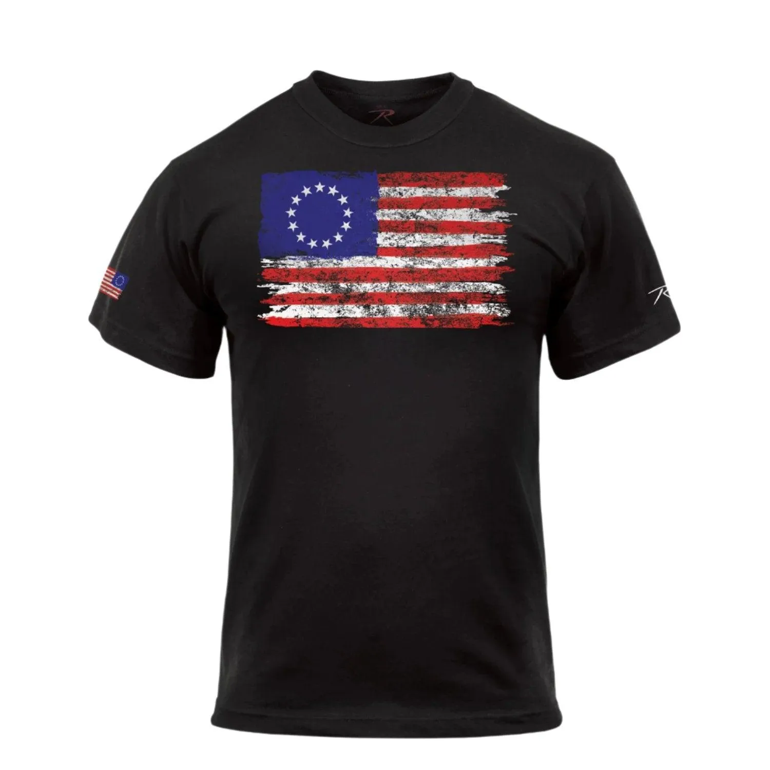 Colonial Betsy Ross Flag T-Shirt - Black