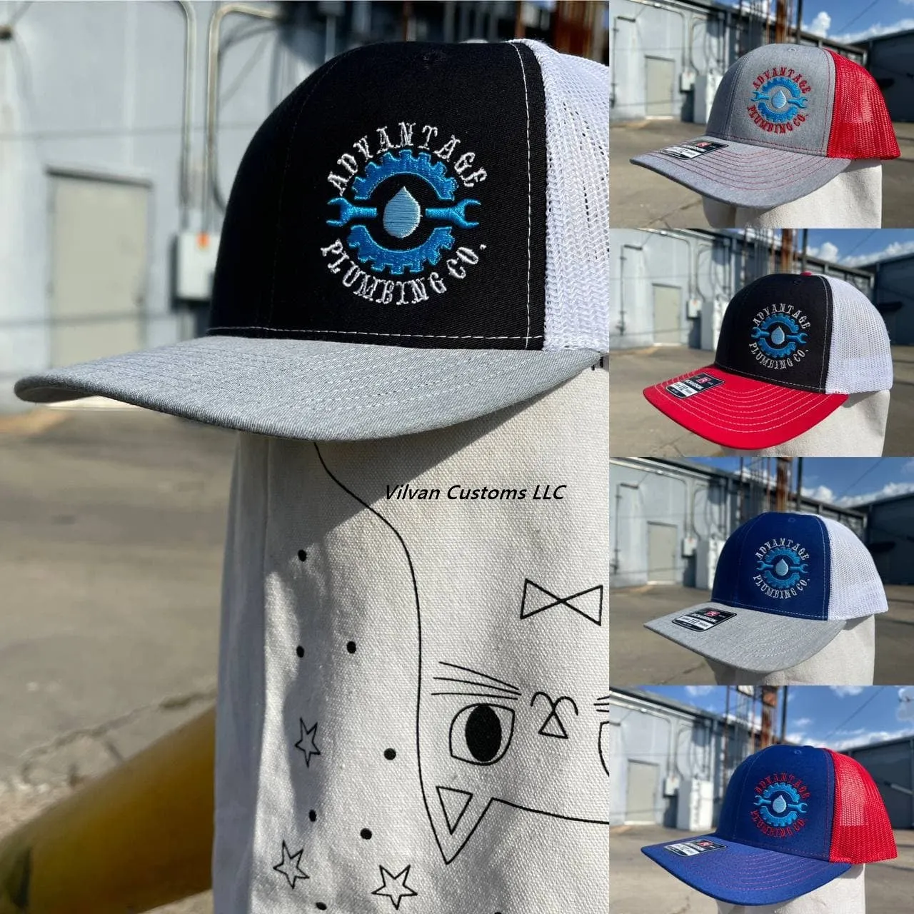 Custom Embroidery, 110C Flexfit Cool & Dry Structured Velcro Hats