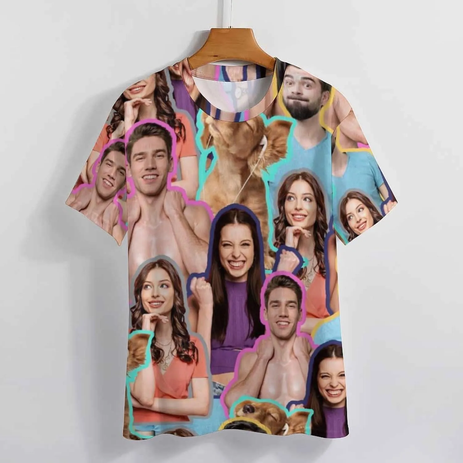 Custom T Shirts with face Personalized T Shirt for Men Women with Picture Design Your Own Shirt Add Text/Image