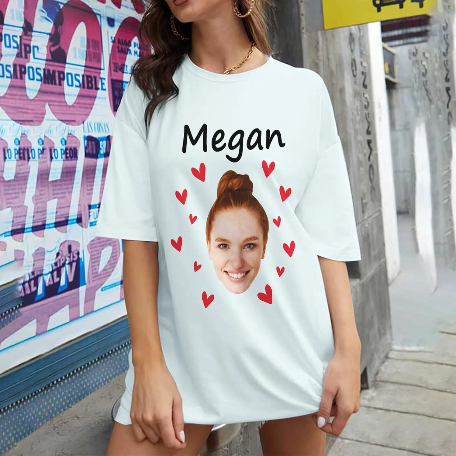 Custom T Shirts with face Personalized T Shirt for Men Women with Picture Design Your Own Shirt Add Text/Image