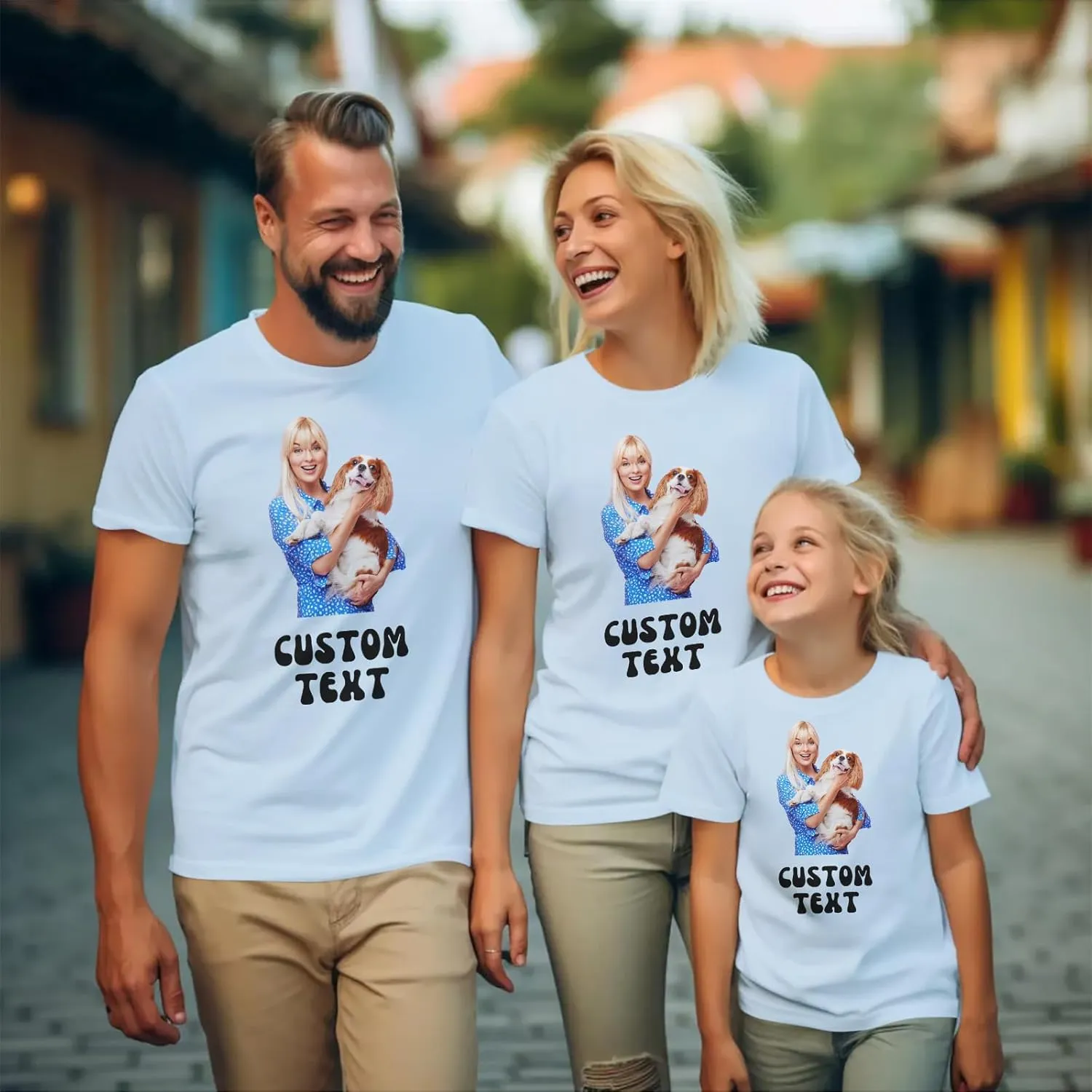 Custom T Shirts with face Personalized T Shirt for Men Women with Picture Design Your Own Shirt Add Text/Image