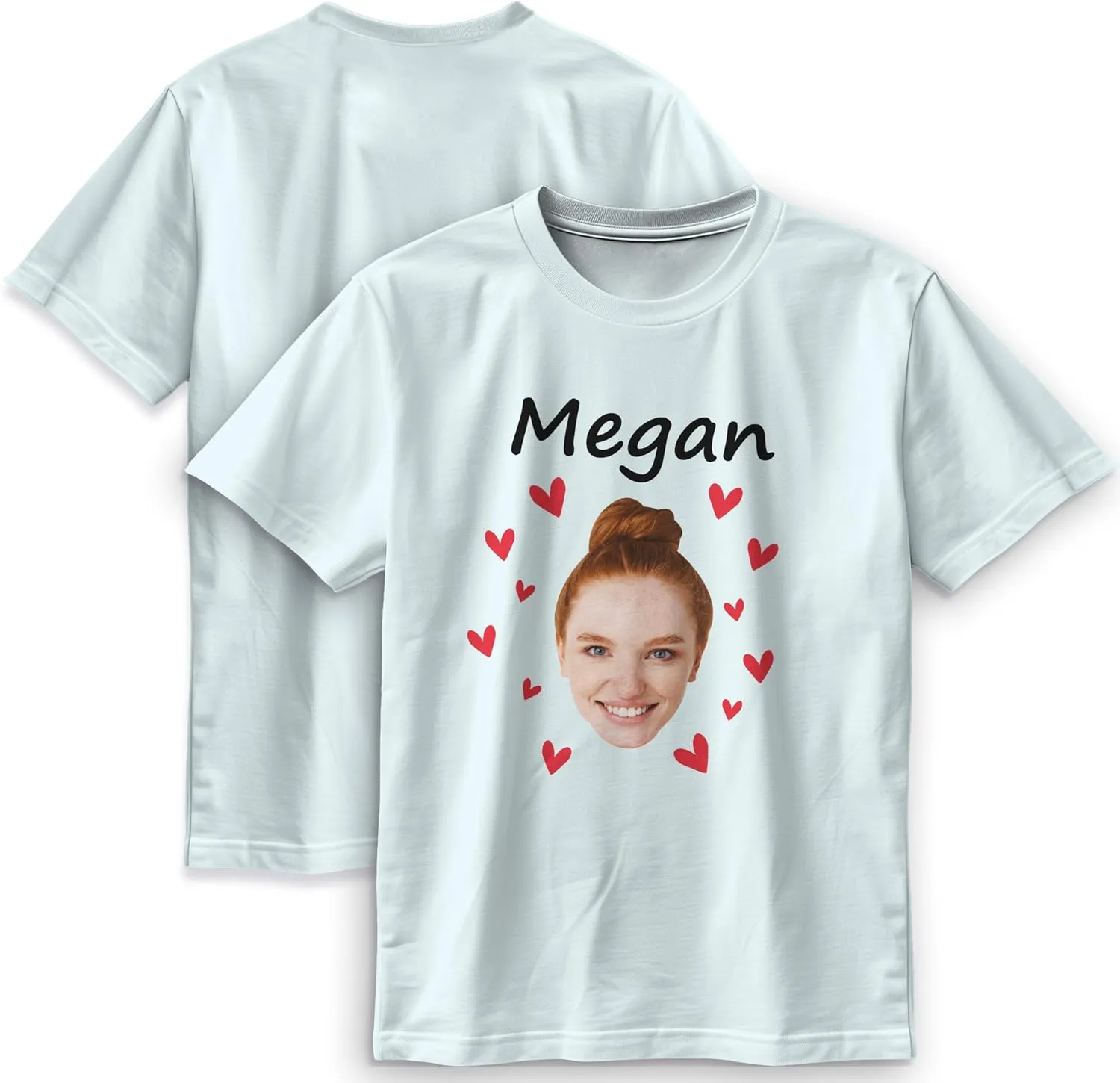 Custom T Shirts with face Personalized T Shirt for Men Women with Picture Design Your Own Shirt Add Text/Image