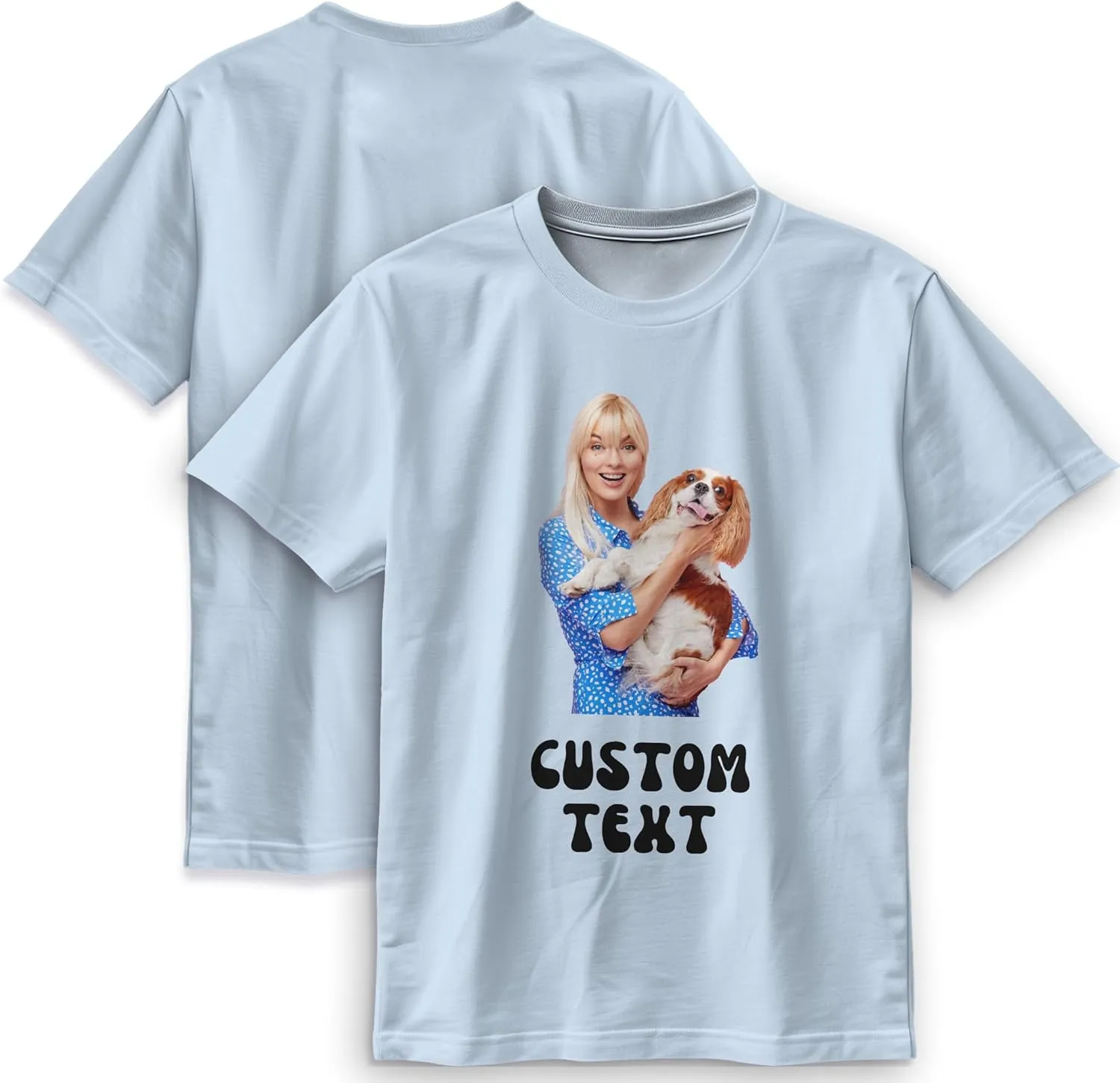 Custom T Shirts with face Personalized T Shirt for Men Women with Picture Design Your Own Shirt Add Text/Image