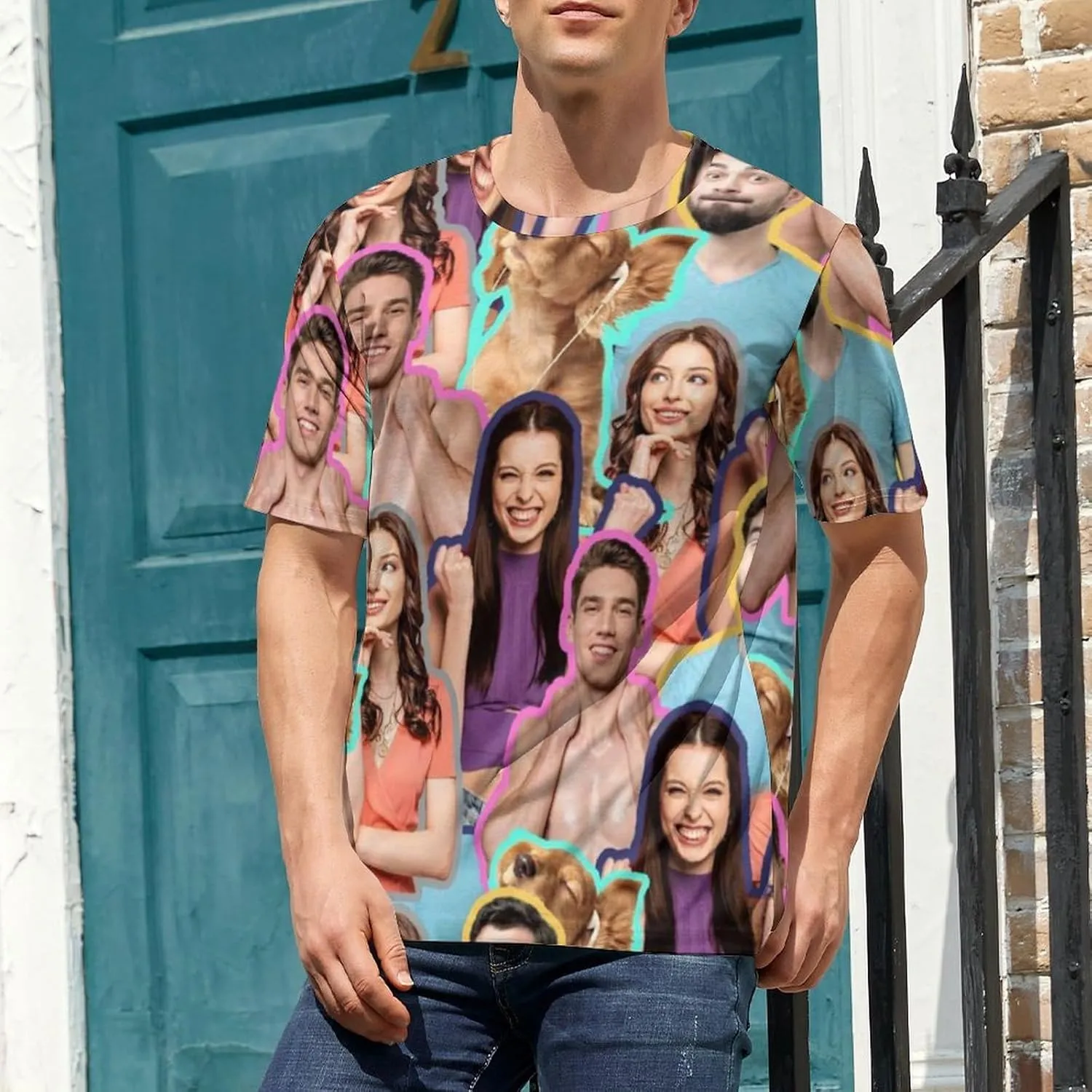 Custom T Shirts with face Personalized T Shirt for Men Women with Picture Design Your Own Shirt Add Text/Image