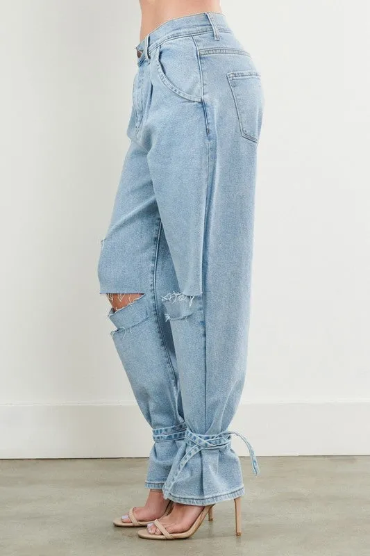Distressed Slouchy Jeans