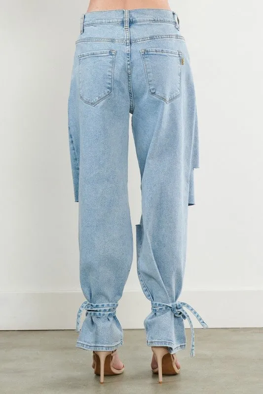 Distressed Slouchy Jeans