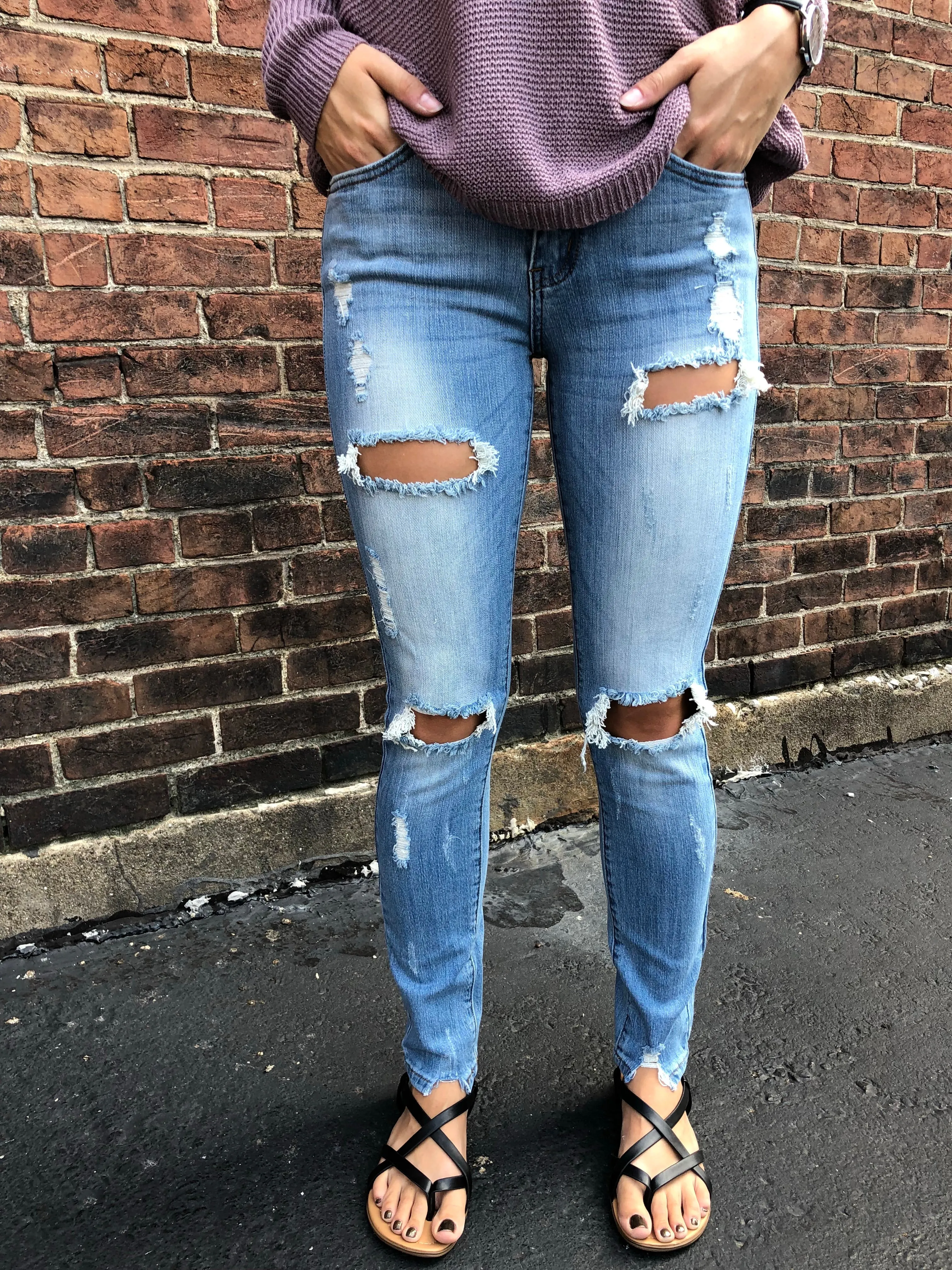 Distressing Me Out Jeans - Light