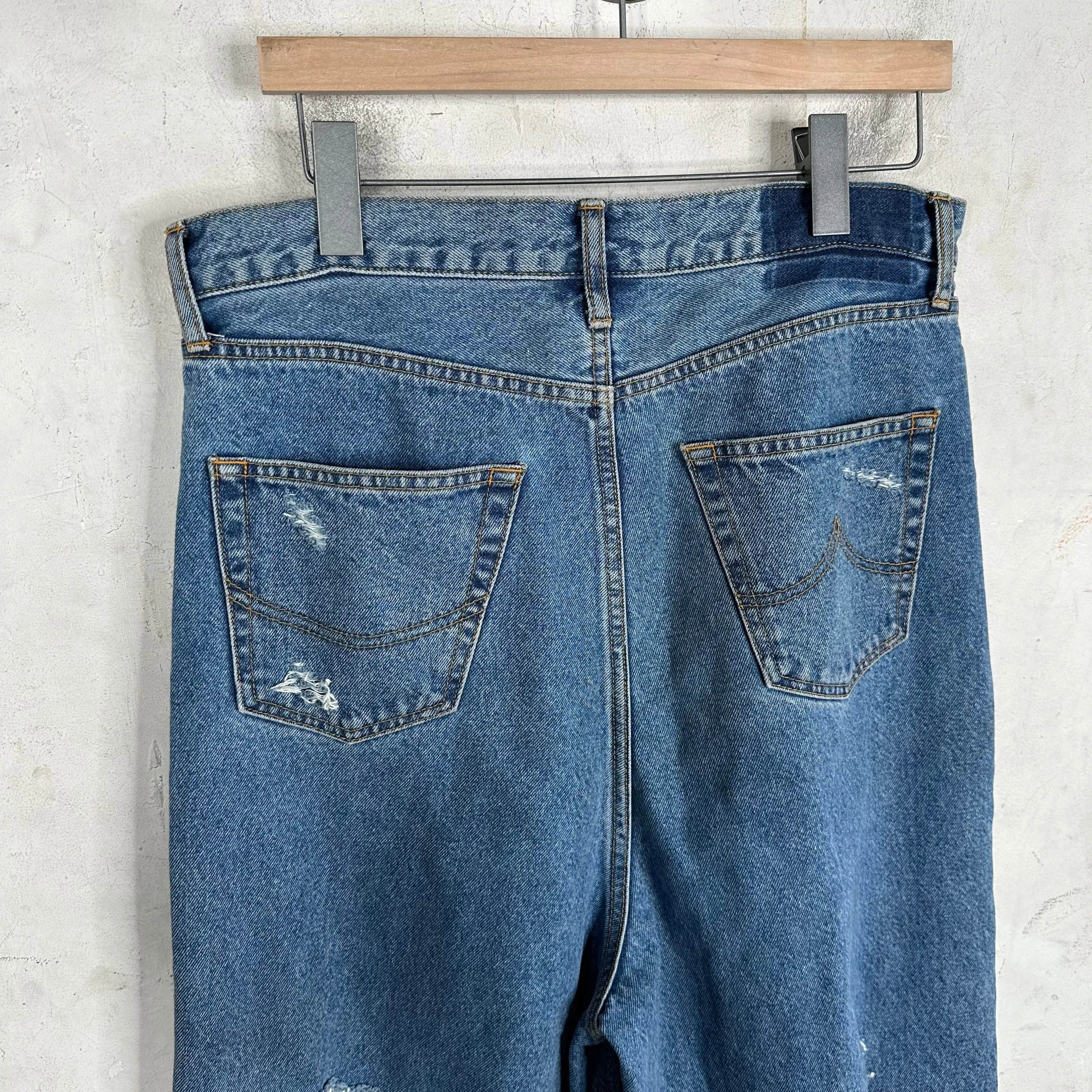 Doublet Distressed Baggy Flared Jeans
