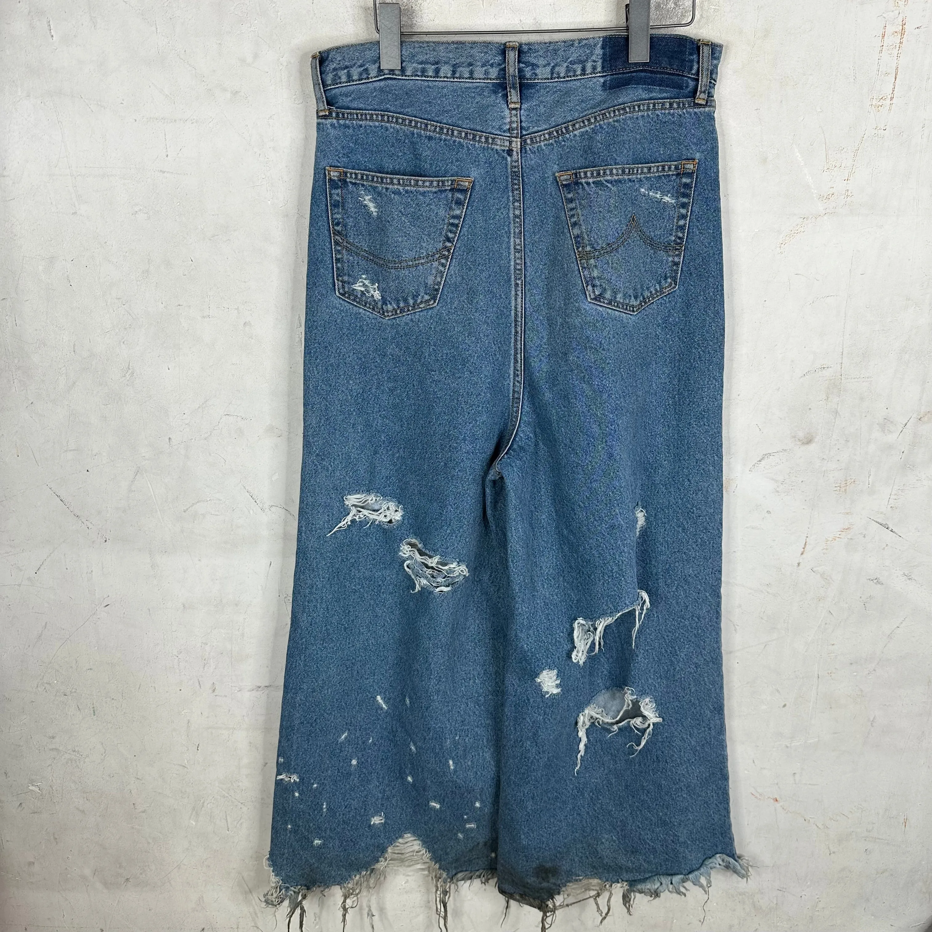 Doublet Distressed Baggy Flared Jeans