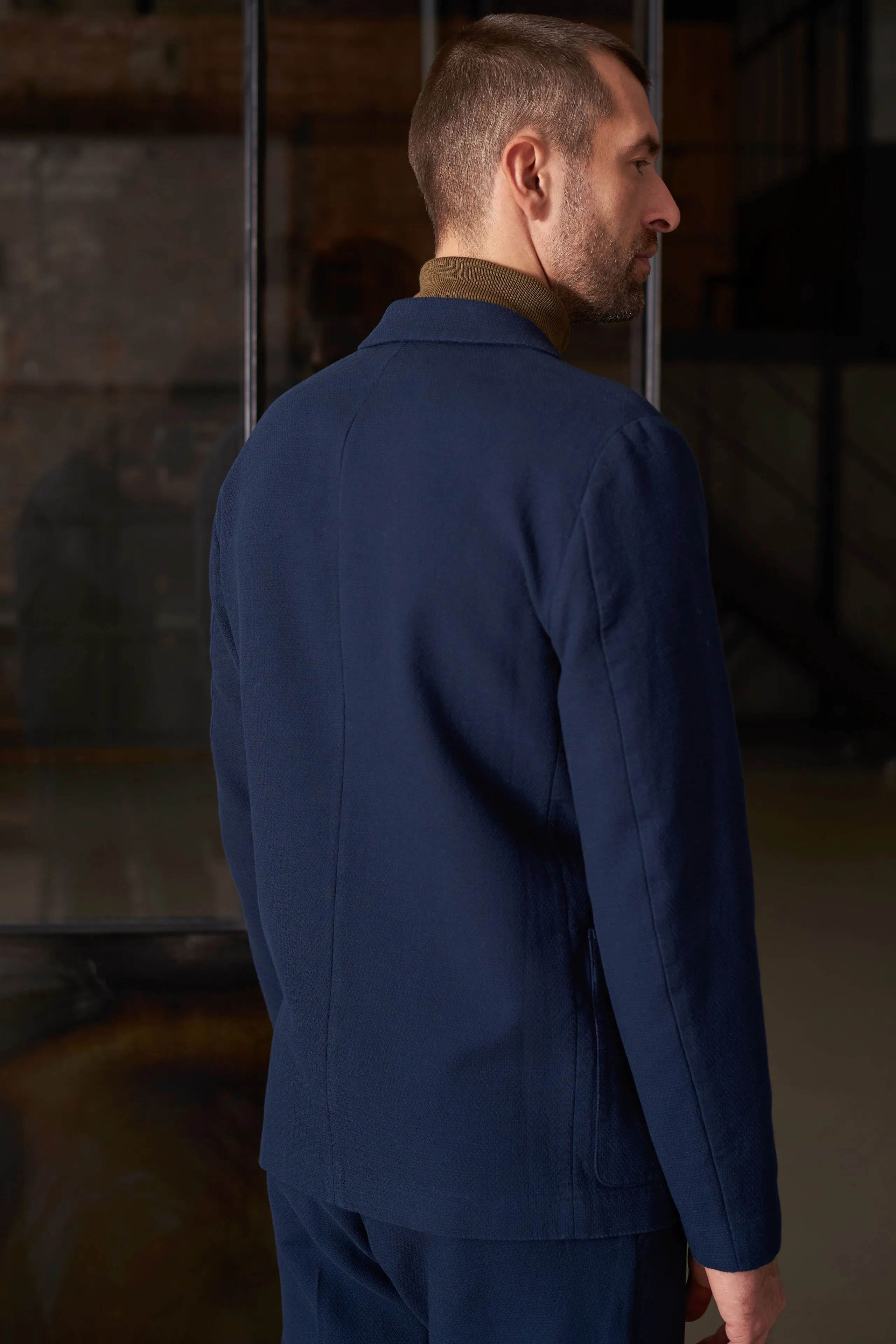 ENVER blazer eco structured cotton blue
