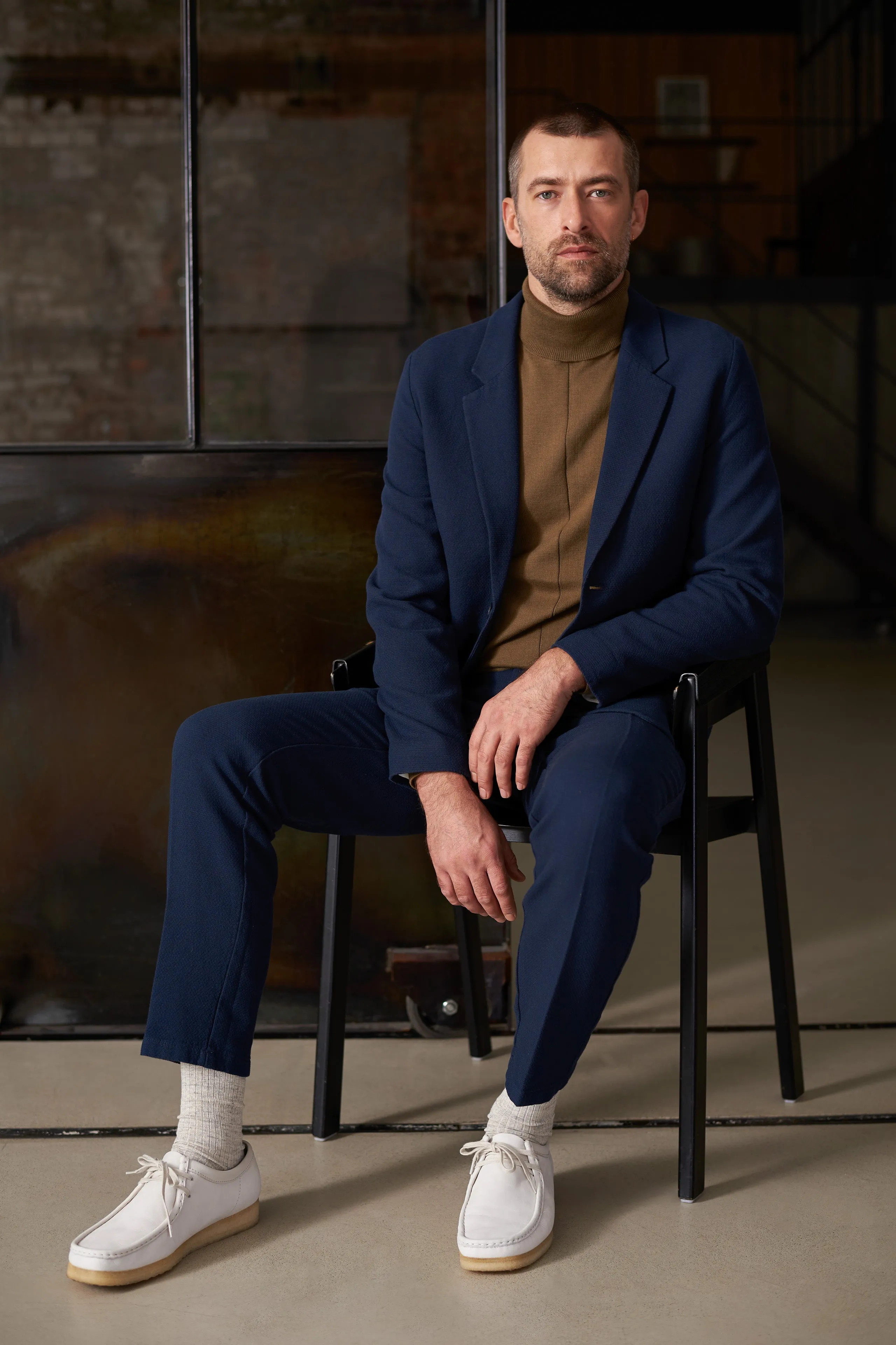 ENVER blazer eco structured cotton blue