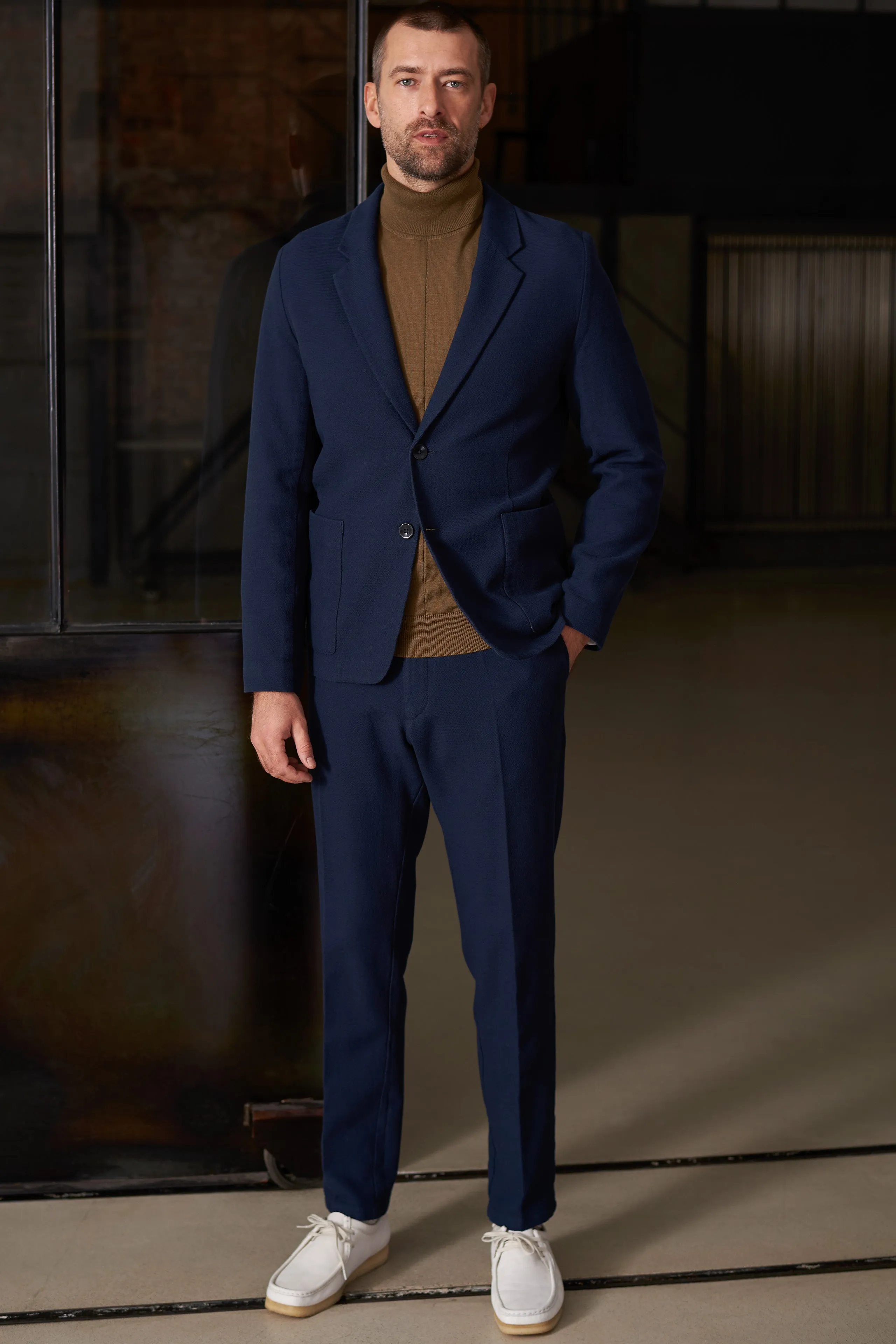 ENVER blazer eco structured cotton blue