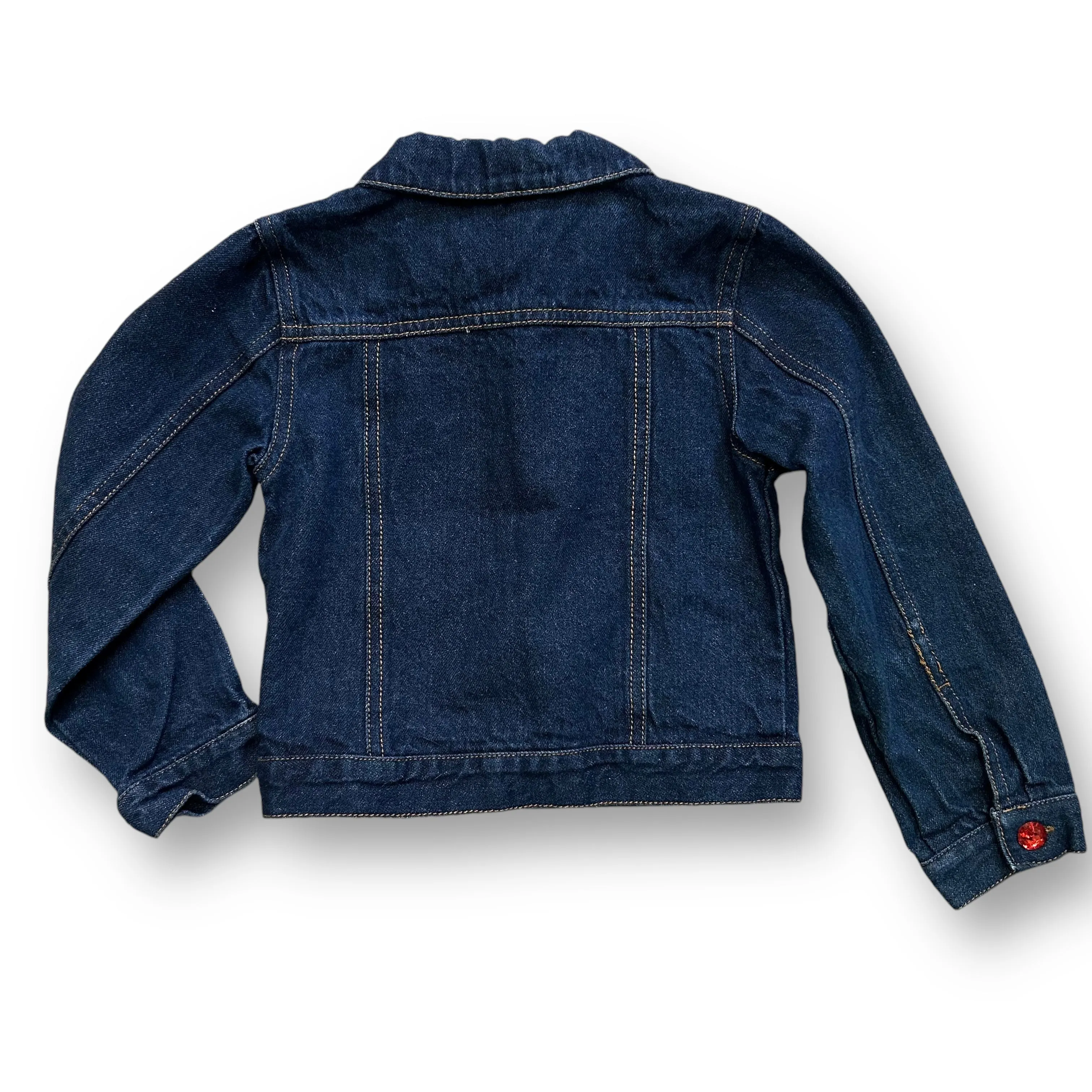 Girls Blueberi Boulevard Size 5 Denim Floral Accent Jean Jacket