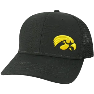 Iowa Hawkeyes Black Mid-Pro Snapback Adjustable Trucker Hat