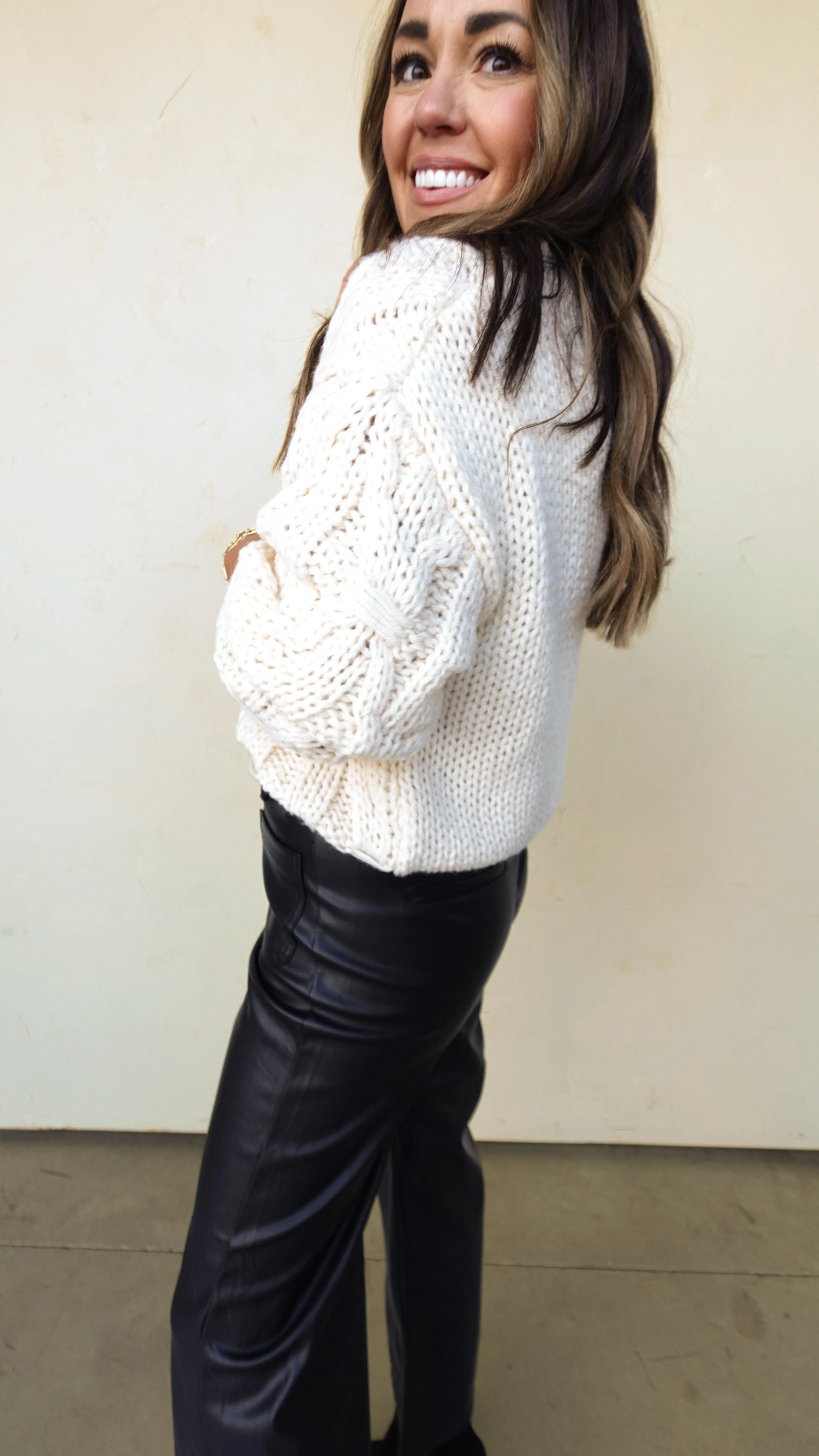 Ivory Chunky Knit Sweater