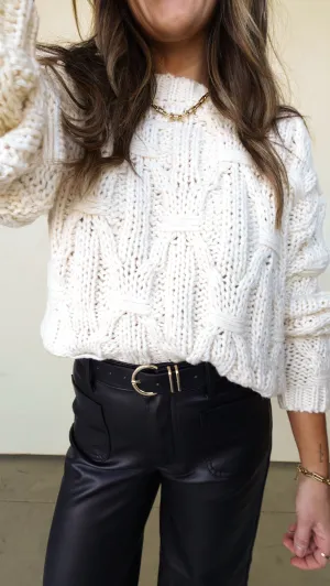 Ivory Chunky Knit Sweater