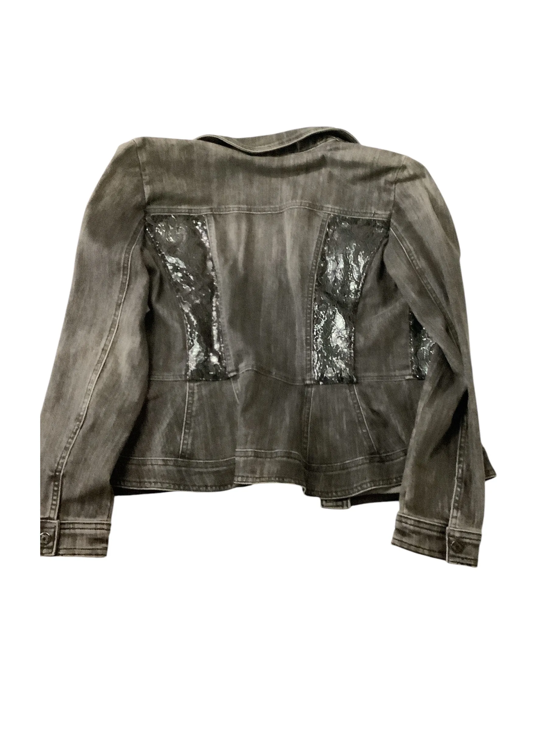 Jacket Denim By White House Black Market In Grey, Size: M