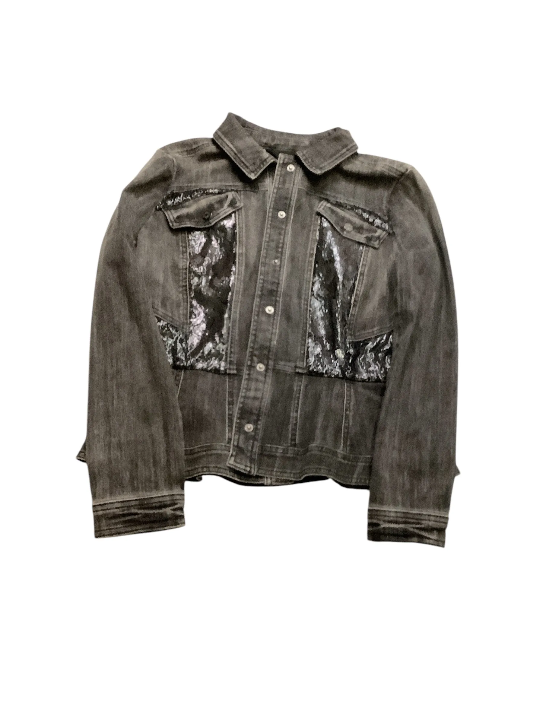 Jacket Denim By White House Black Market In Grey, Size: M
