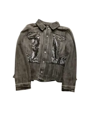 Jacket Denim By White House Black Market In Grey, Size: M
