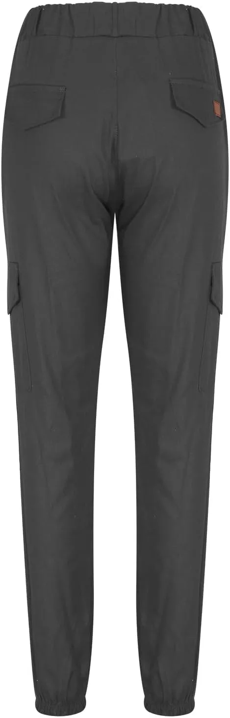 Joggers for Men Big and Tall Slim Fit Cargo Pants Drawstring Elastic Waist Pants Solid Hiking Pants Casual Dress Pants