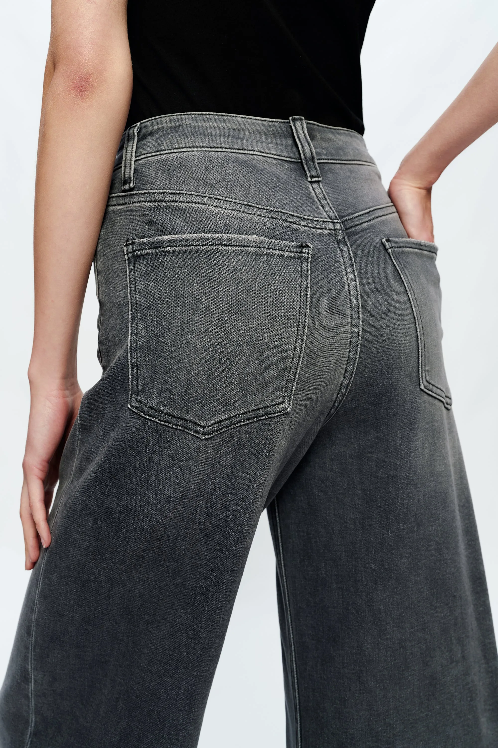 Judy High Rise Wide Leg Denim Jeans