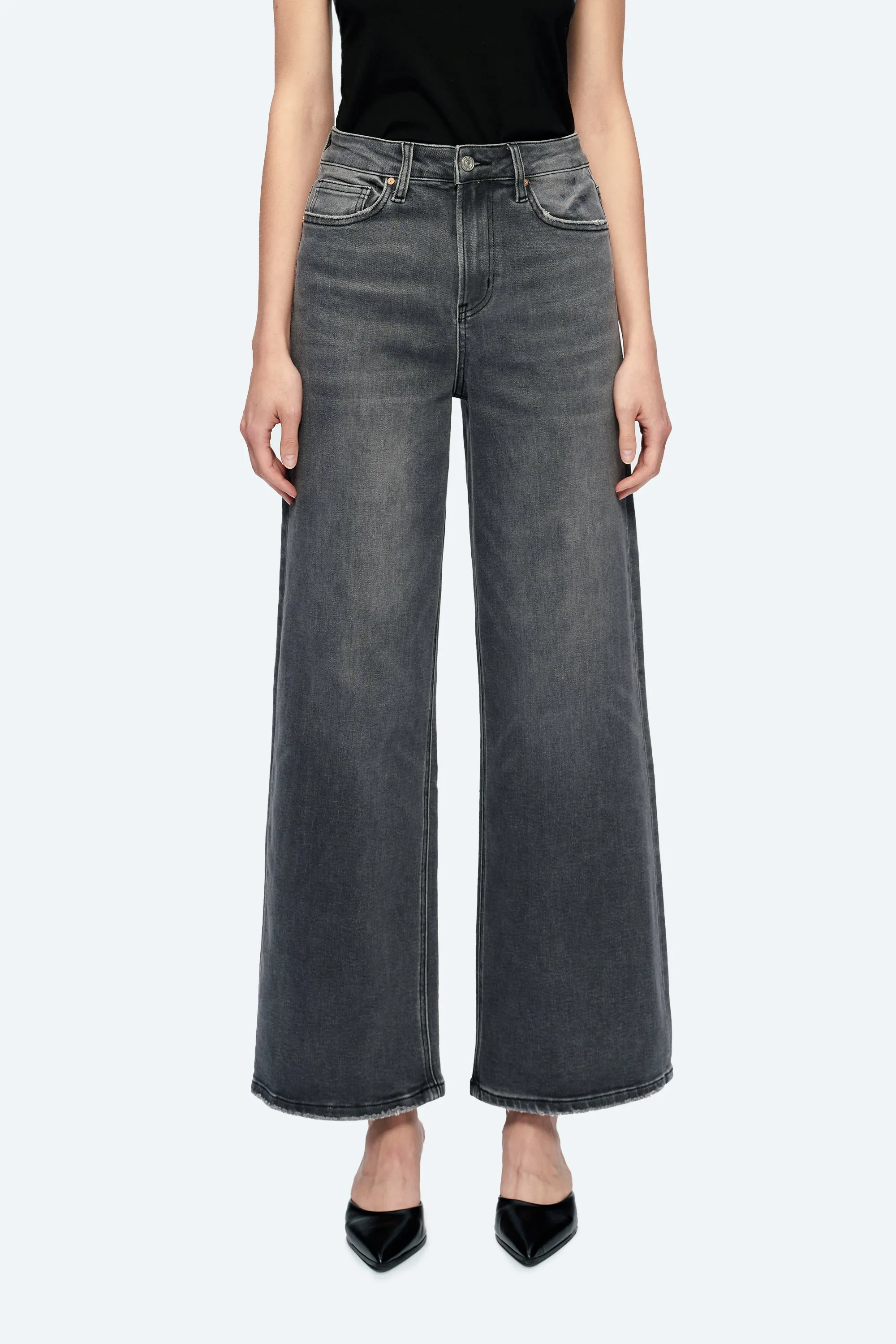 Judy High Rise Wide Leg Denim Jeans