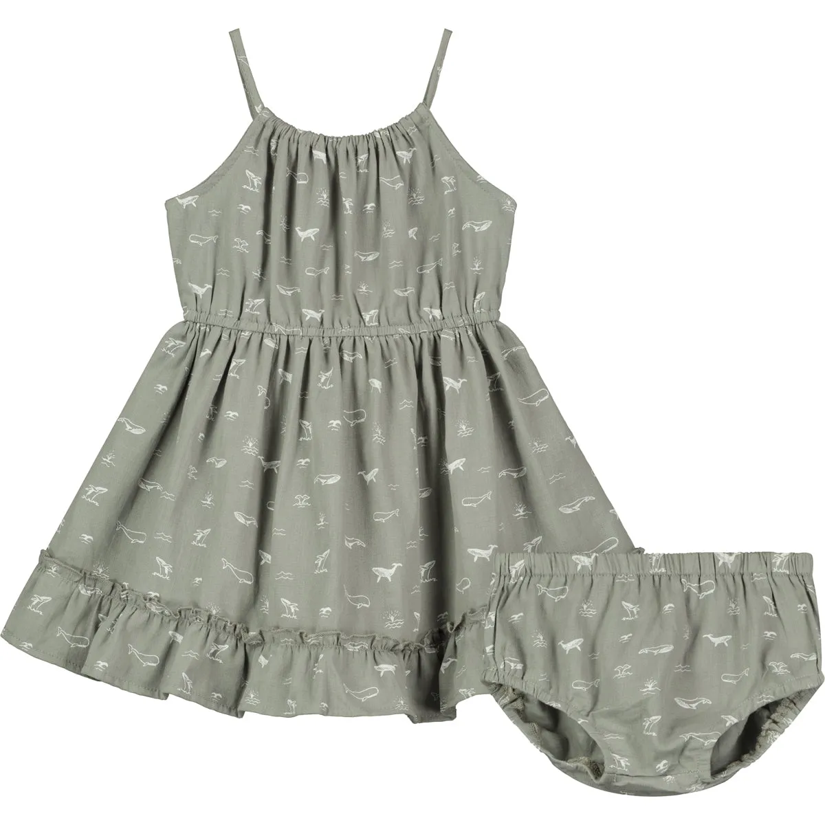 Lizzy Dress in Grey Whales