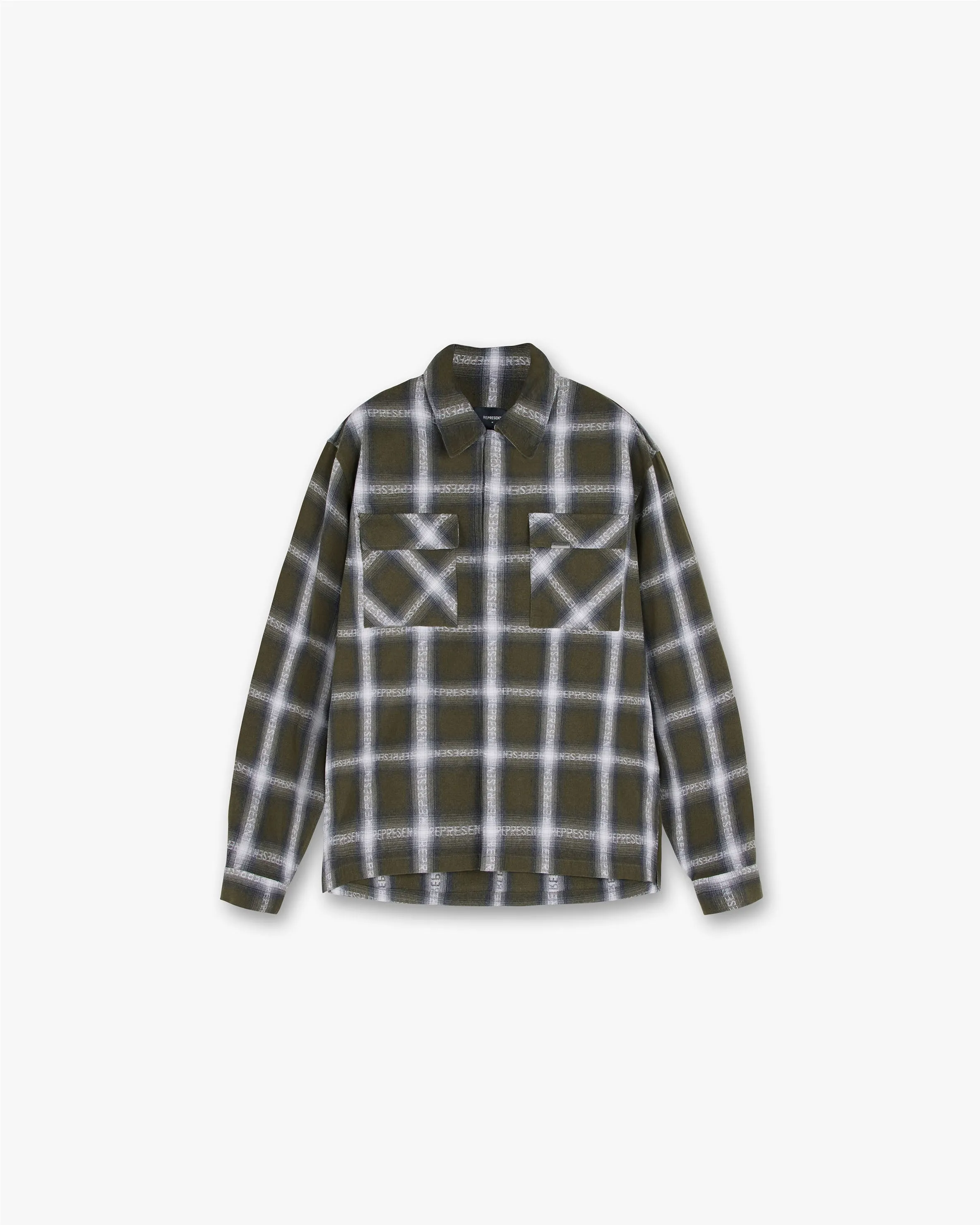 Logo Flannel Shirt - Olive