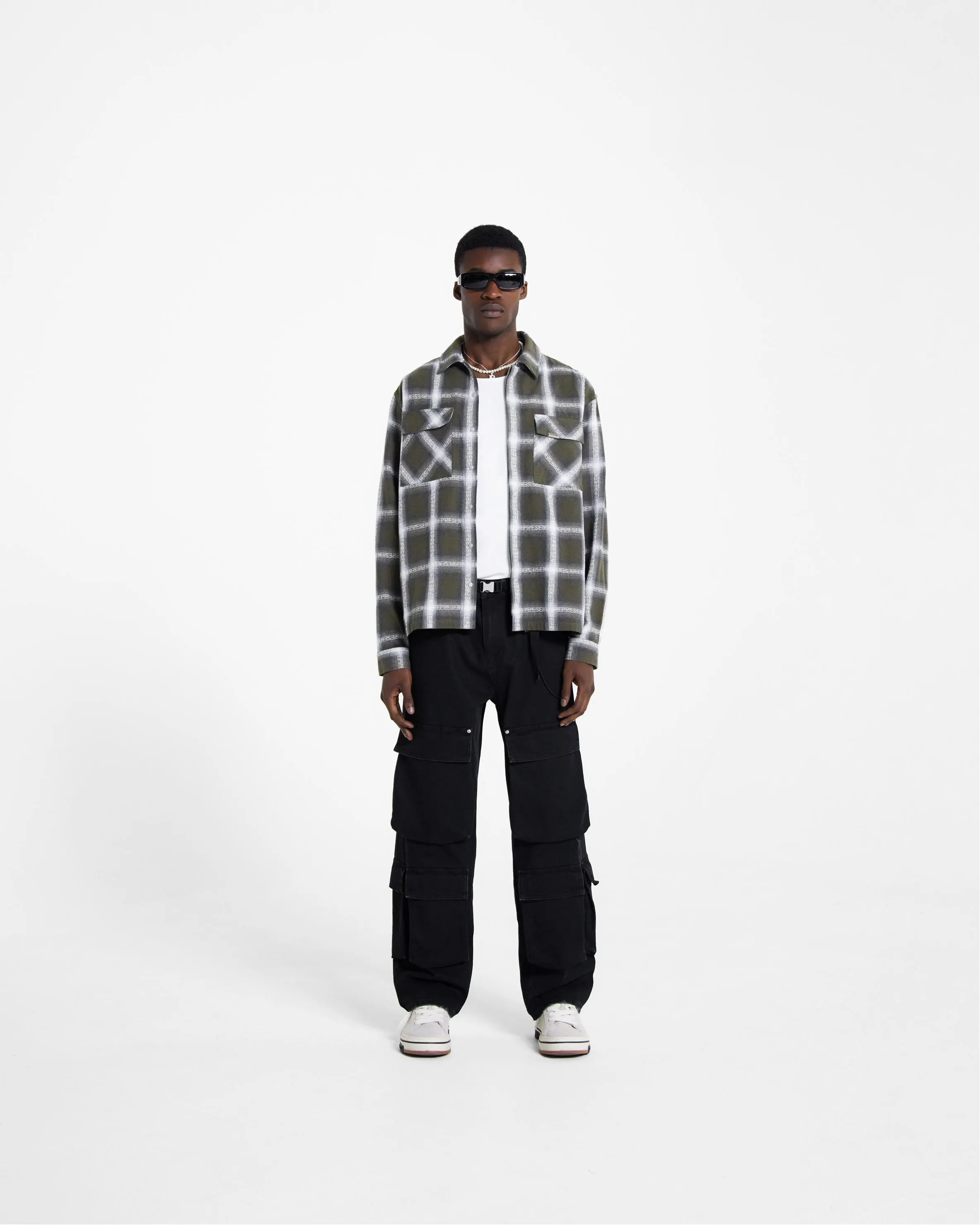 Logo Flannel Shirt - Olive