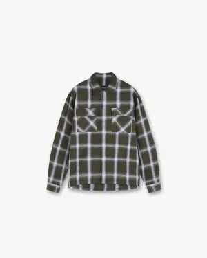 Logo Flannel Shirt - Olive