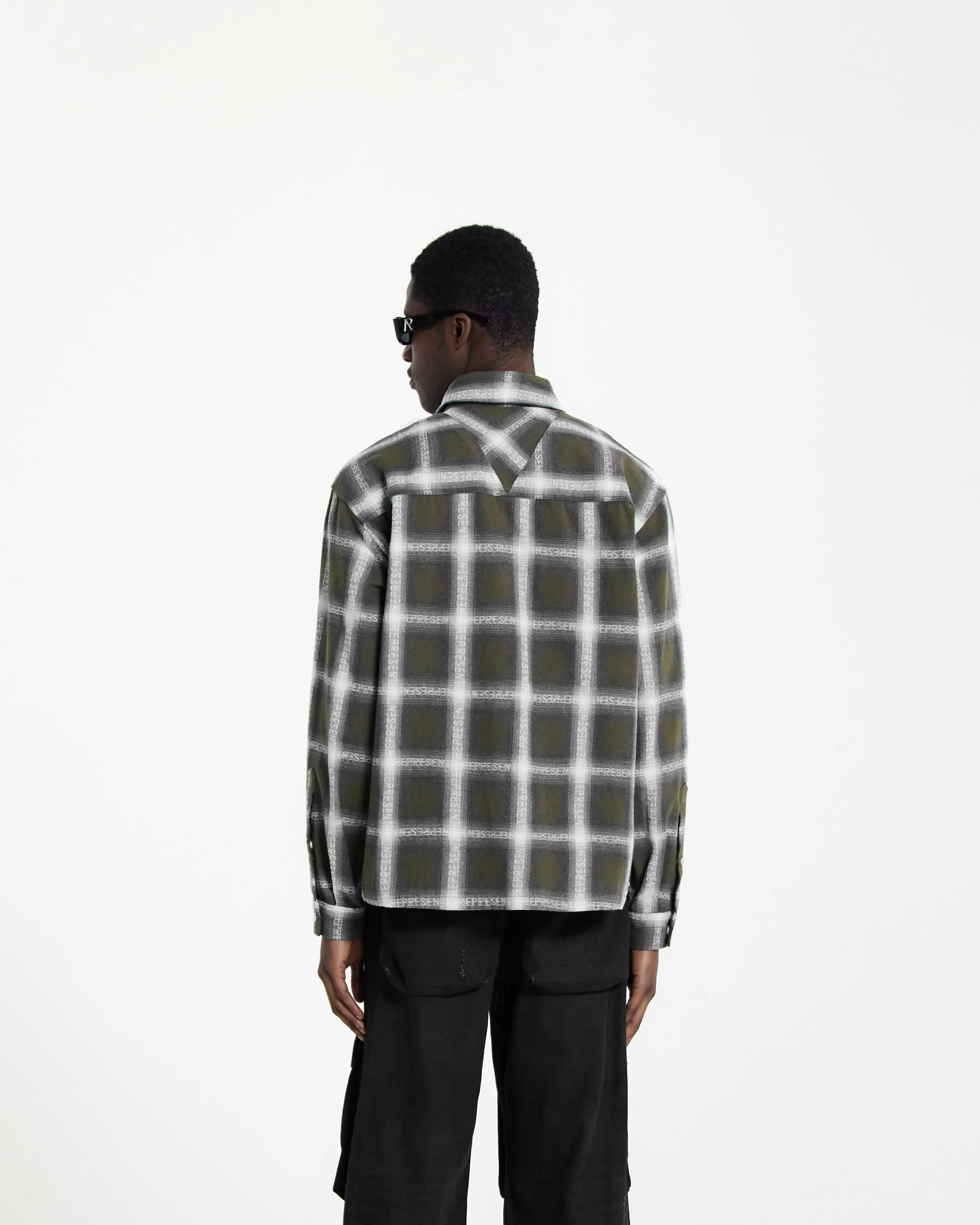 Logo Flannel Shirt - Olive